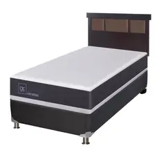 CIC - Box Spring 1 plaza New Ortopedic B5 Blanco; Gris oscuro