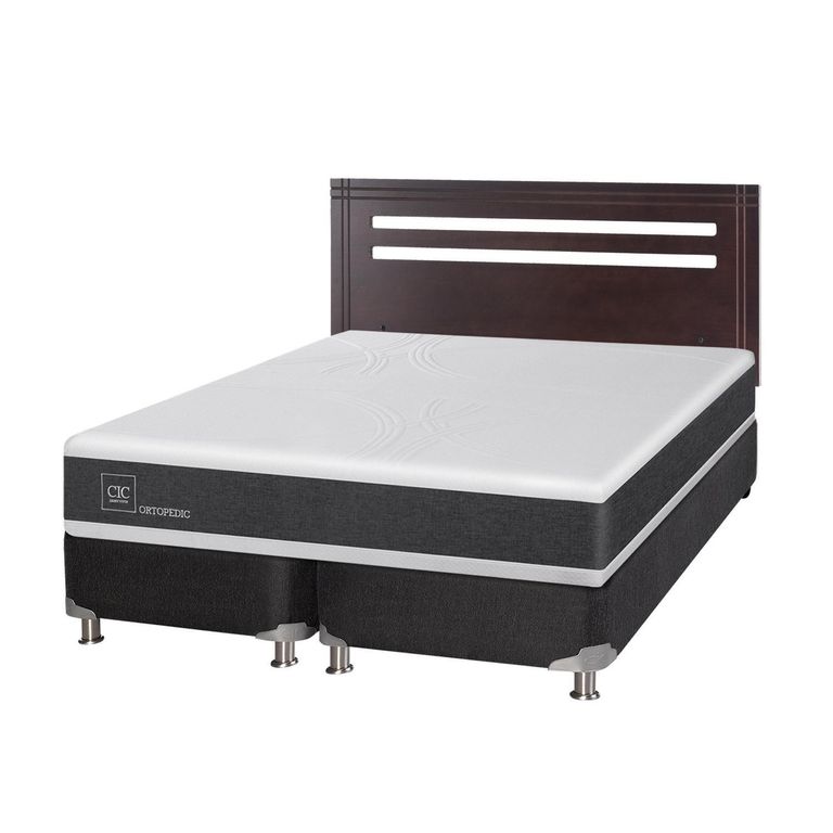 Box Spring 2 plazas Box Spring New Ortopedic B6 Negro