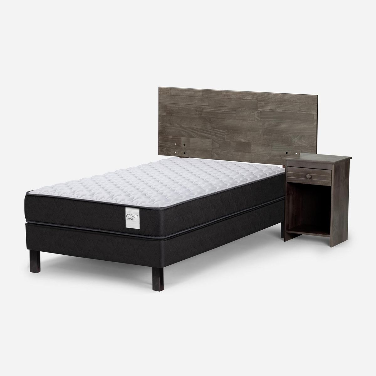 ROSEN - Cama 1 Plaza Europea Wave + Respaldo + Velador