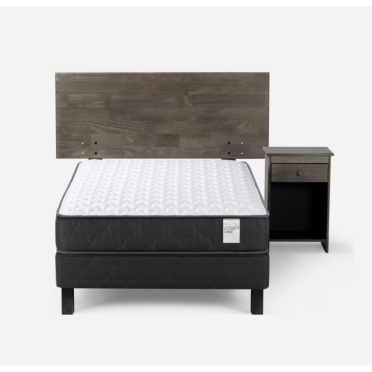 ROSEN - Cama 1 Plaza Europea Wave + Respaldo + Velador