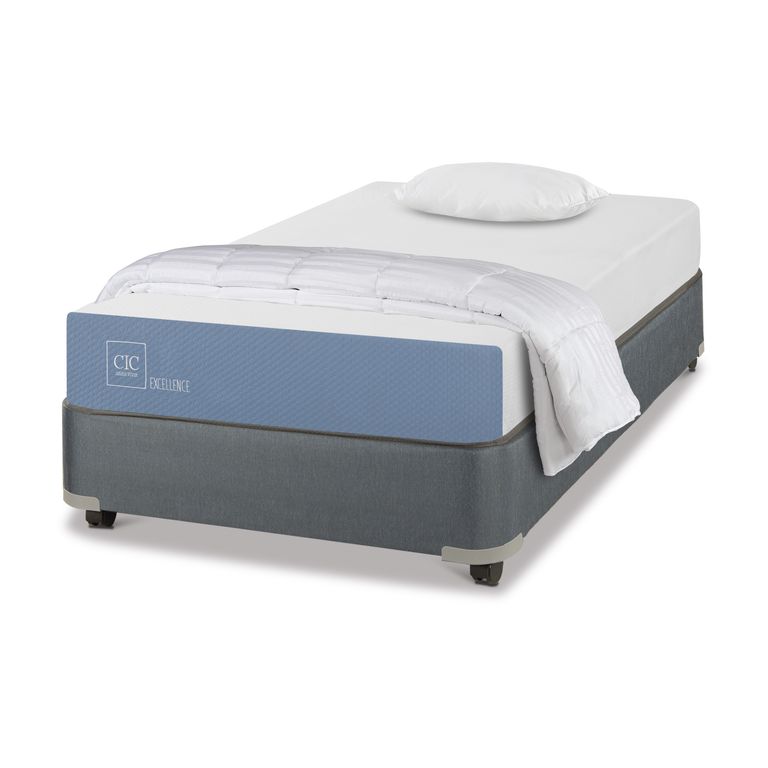 Cama 1.5 plazas Americana Excellence Gris