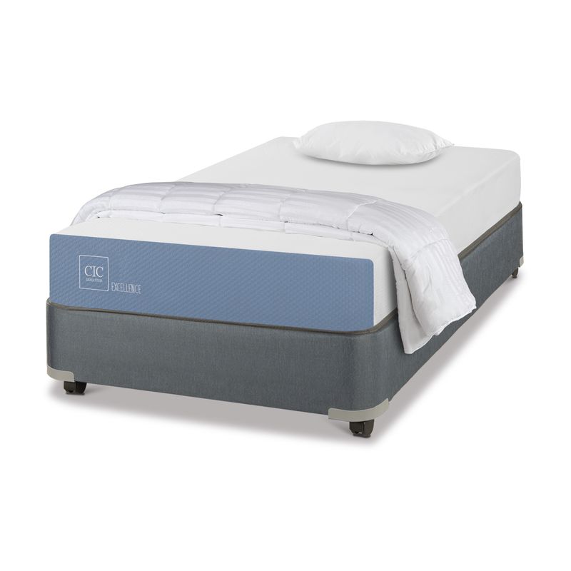 CIC - Cama 1 Plaza Americana Excellence Blanco; Azul