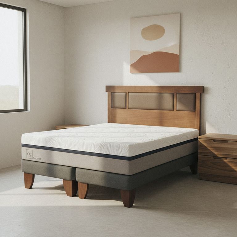 CIC Cama 2 plazas Europea Balance Gris