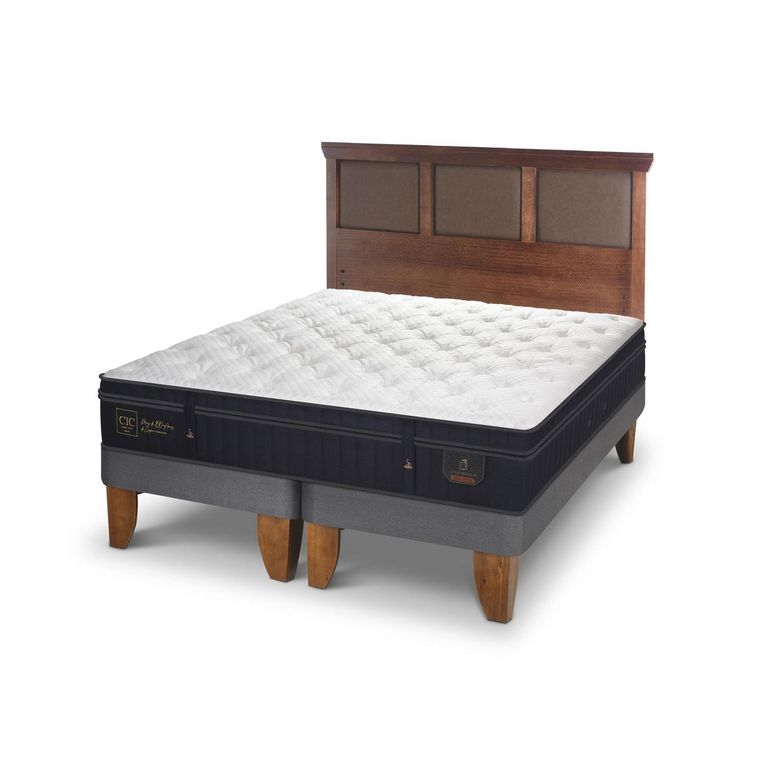 CIC Cama 2 plazas Europea Súper Premium Gris