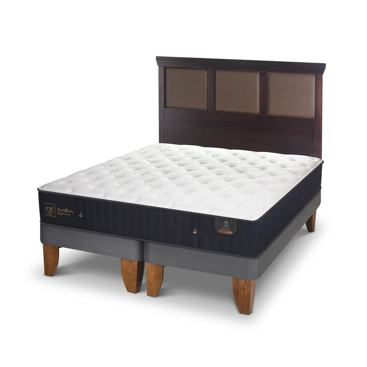 CIC - Cama 2 plazas Europea Premium Azul oscuro