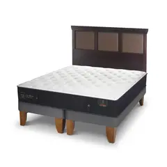 CIC - Cama Europea premium 2p bd respaldo new torino choc