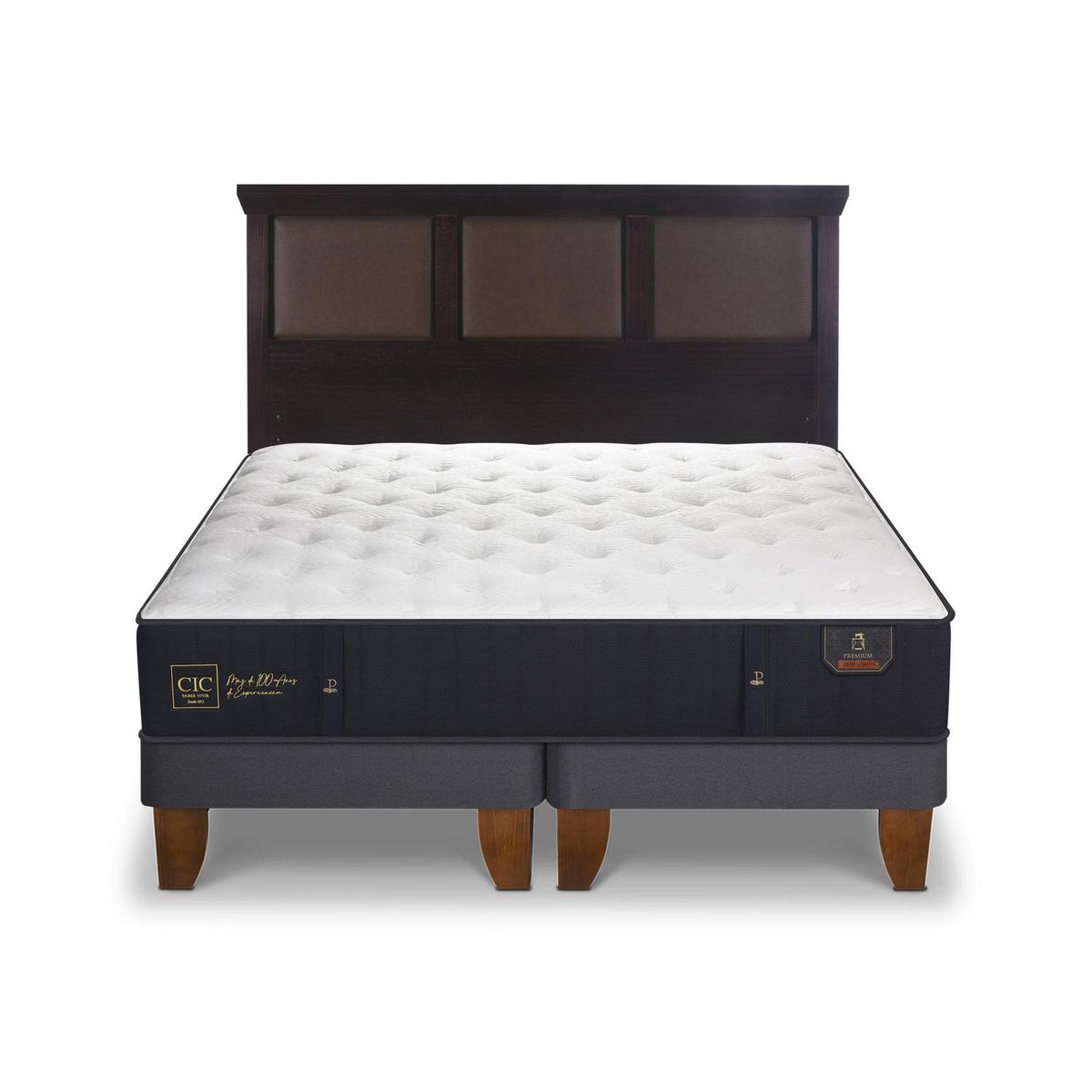 CIC - Cama 2 plazas Europea Premium Azul oscuro