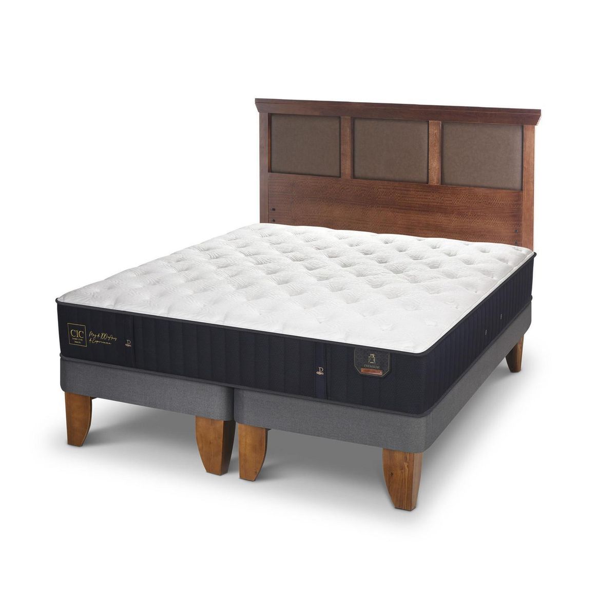 CIC - Cama 2 plazas Europea Premium Azul oscuro