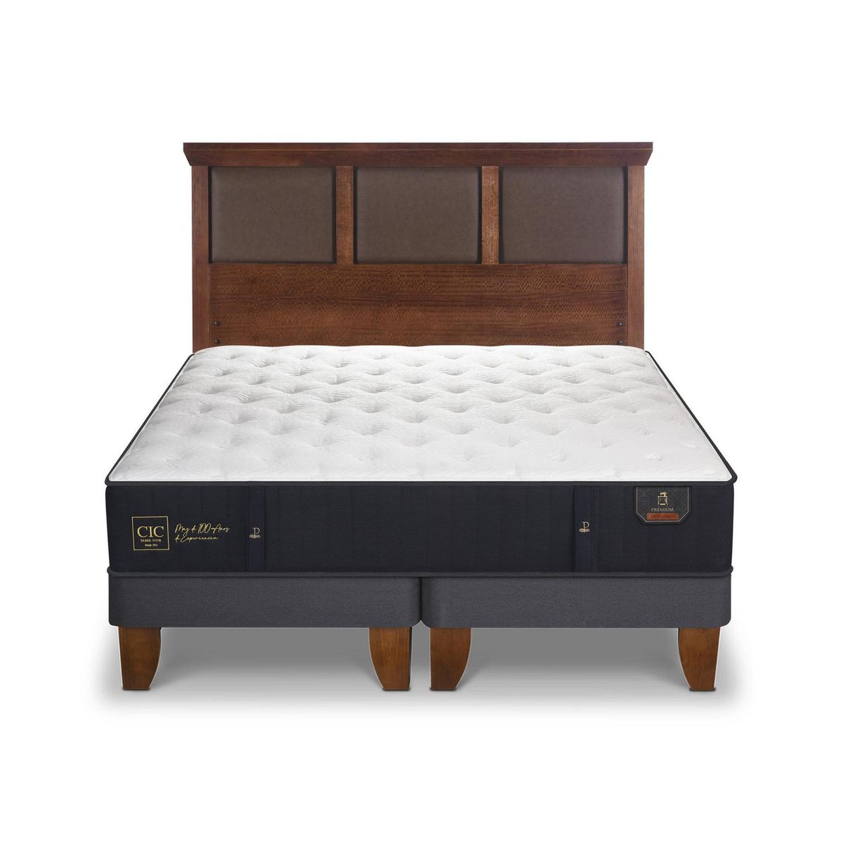 CIC - Cama 2 plazas Europea Premium Azul oscuro