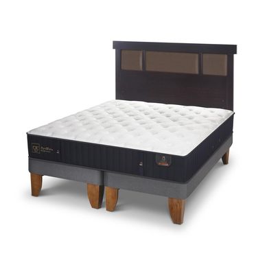 Cama Europea premium 2p bd  respaldo new dublin choc