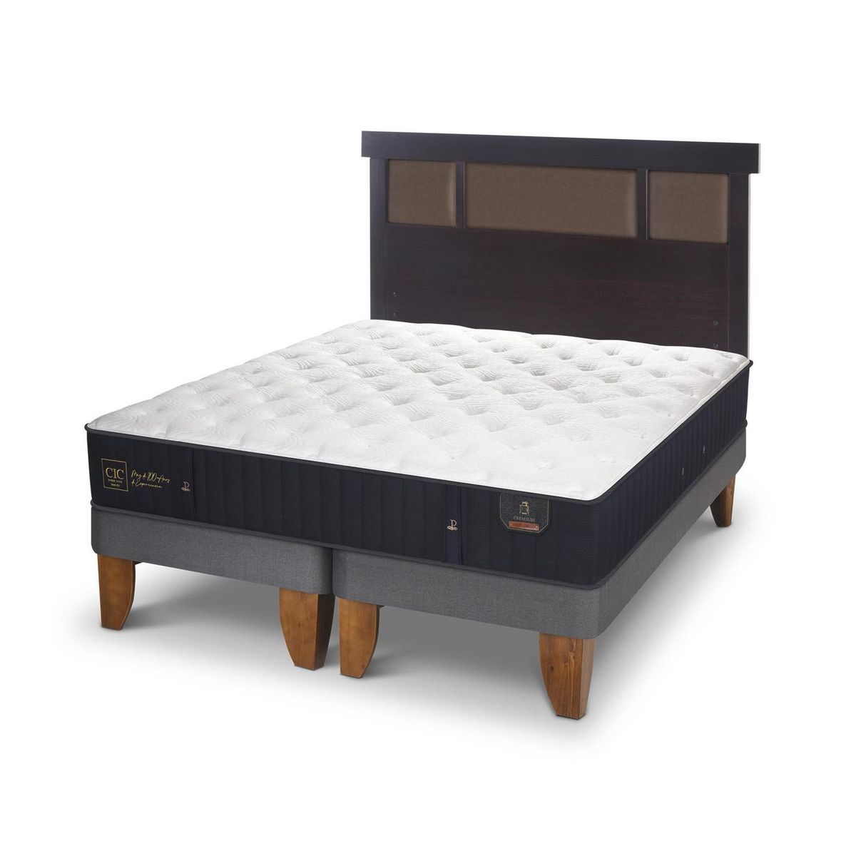 CIC - Cama 2 plazas Europea Premium Azul oscuro