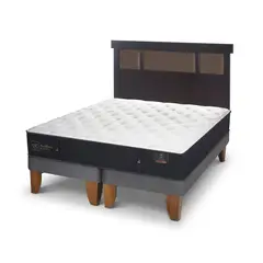 CIC - Cama Europea premium 2p bd respaldo new dublin choc
