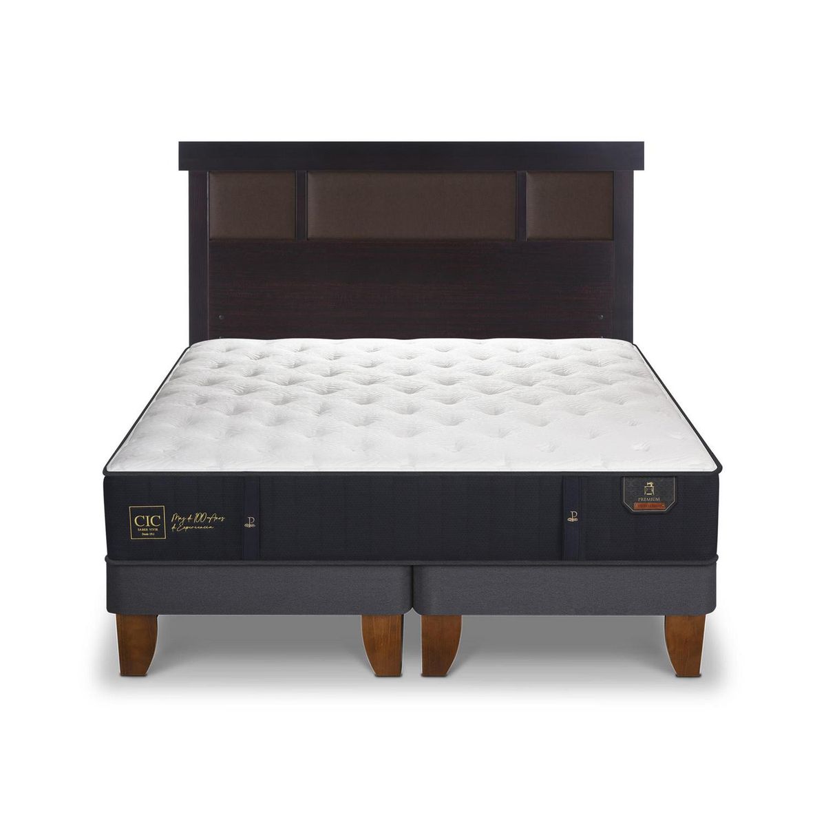 CIC - Cama 2 plazas Europea Premium Azul oscuro