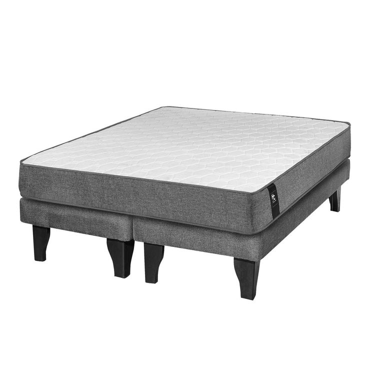 JUST HOME COLLECTION Colchón Silver + base 2 plazas