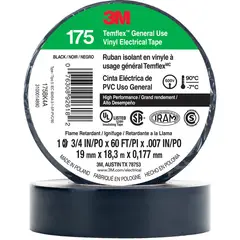 3M - Cinta Aisladora Eléctrica Alto Desempeño 19 mm x 18 m Negra