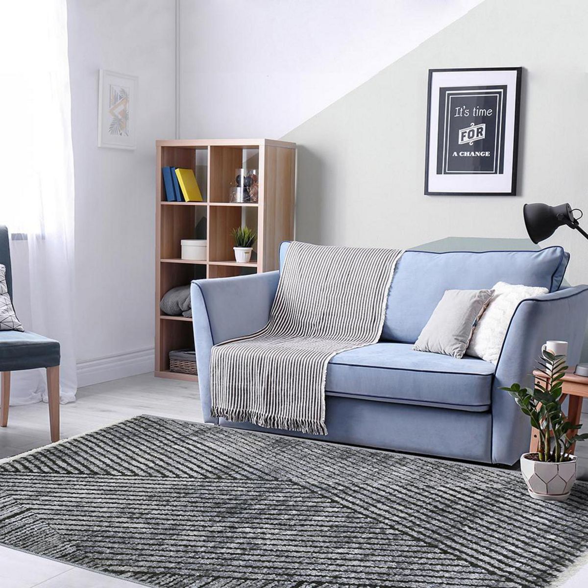 MASHINI - Alfombra frise Manhattan 3D 160x230 cm austral