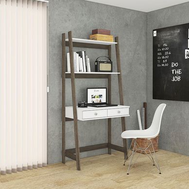 Escritorio Isa 84x180x50 cm Blanco rstico