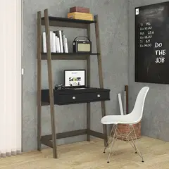 HOGA - Escritorio Isa 84x180x50 cm Negro rústico