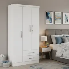 YARDAS - Clóset 1 Puerta(s) 1 Cajón(es) 1 Repisa(s) 91x180x13 cm Blanco