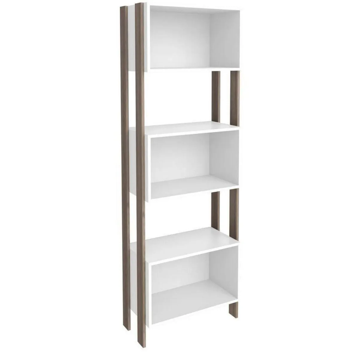 HOGA - Estante James MDP 3 Nivel(es) 60x176x34 cm Blanco/Rústico