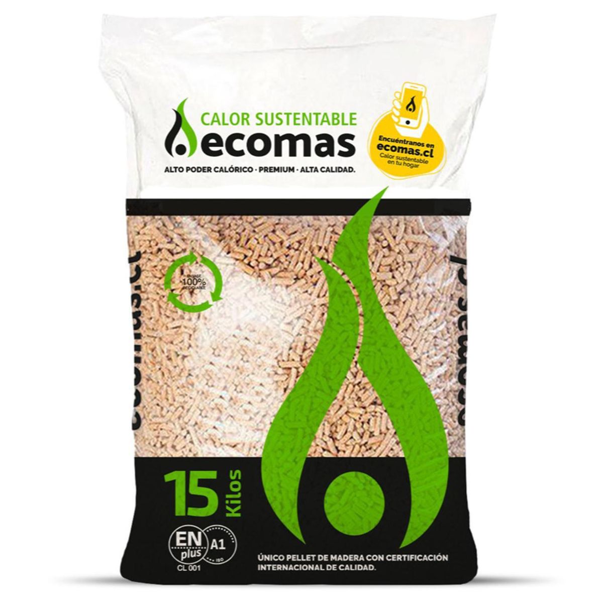 ECOMAX - Pellet de madera 15 kg