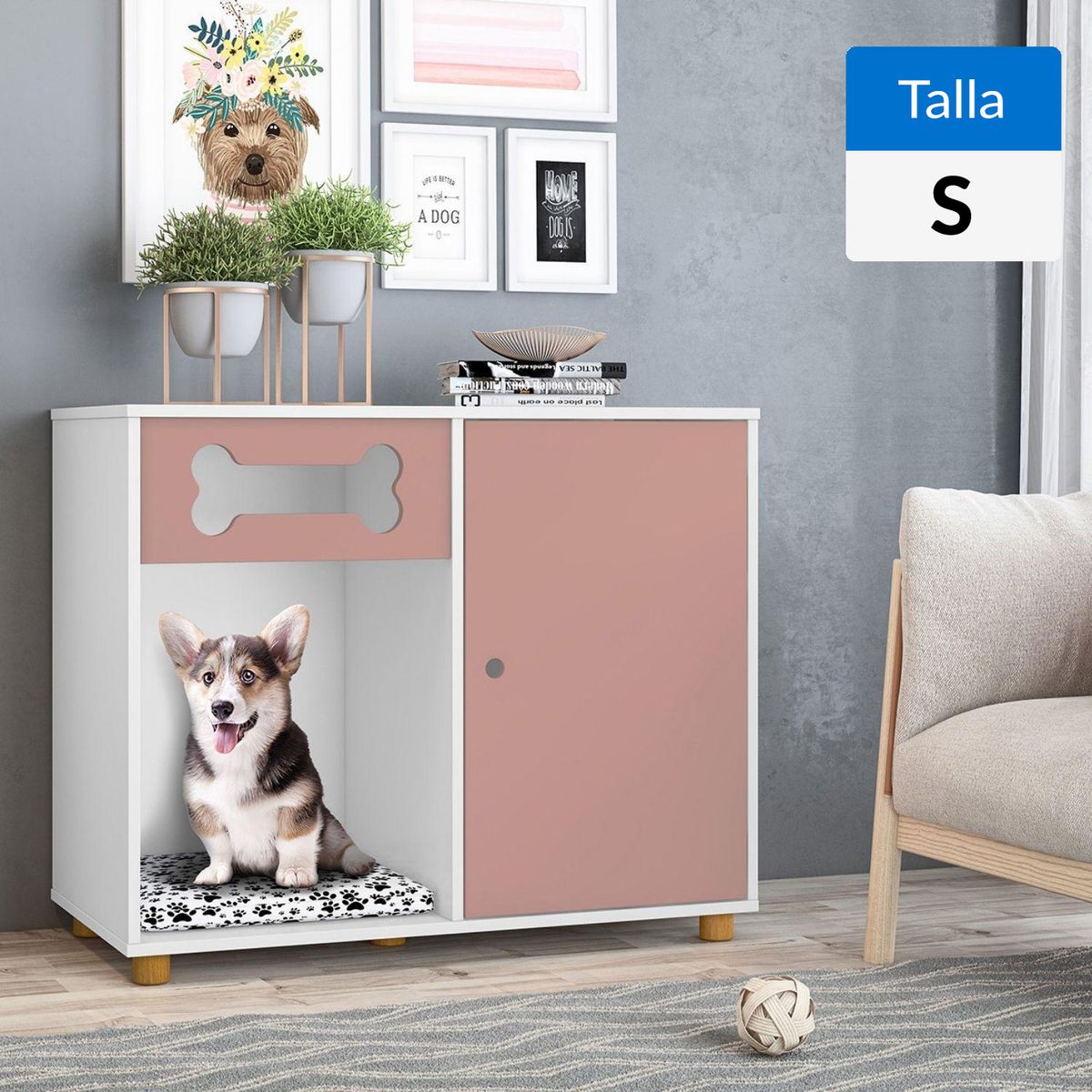 HOGA - Aparador mascota dog lorenzo 76x85x42 cm