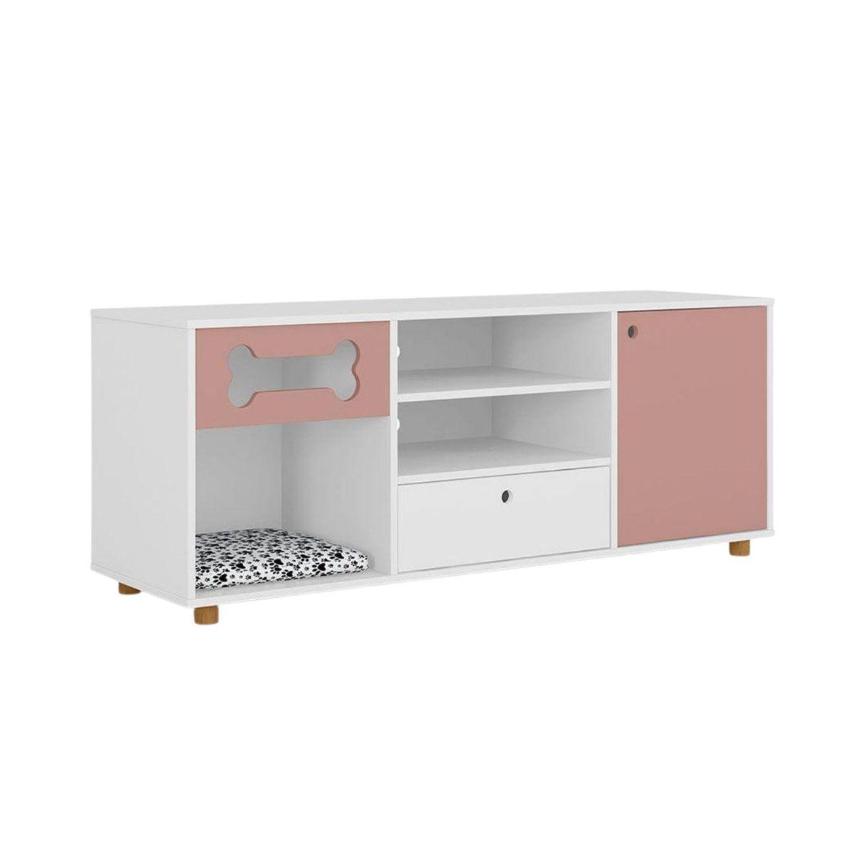 HOGA - Rack tv 60 mascota dog roxy 54x136x42 cm