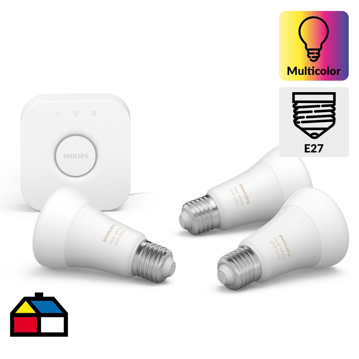 PHILIPS HUE - Kit philips HUE + 3 amp rgb E27 9w