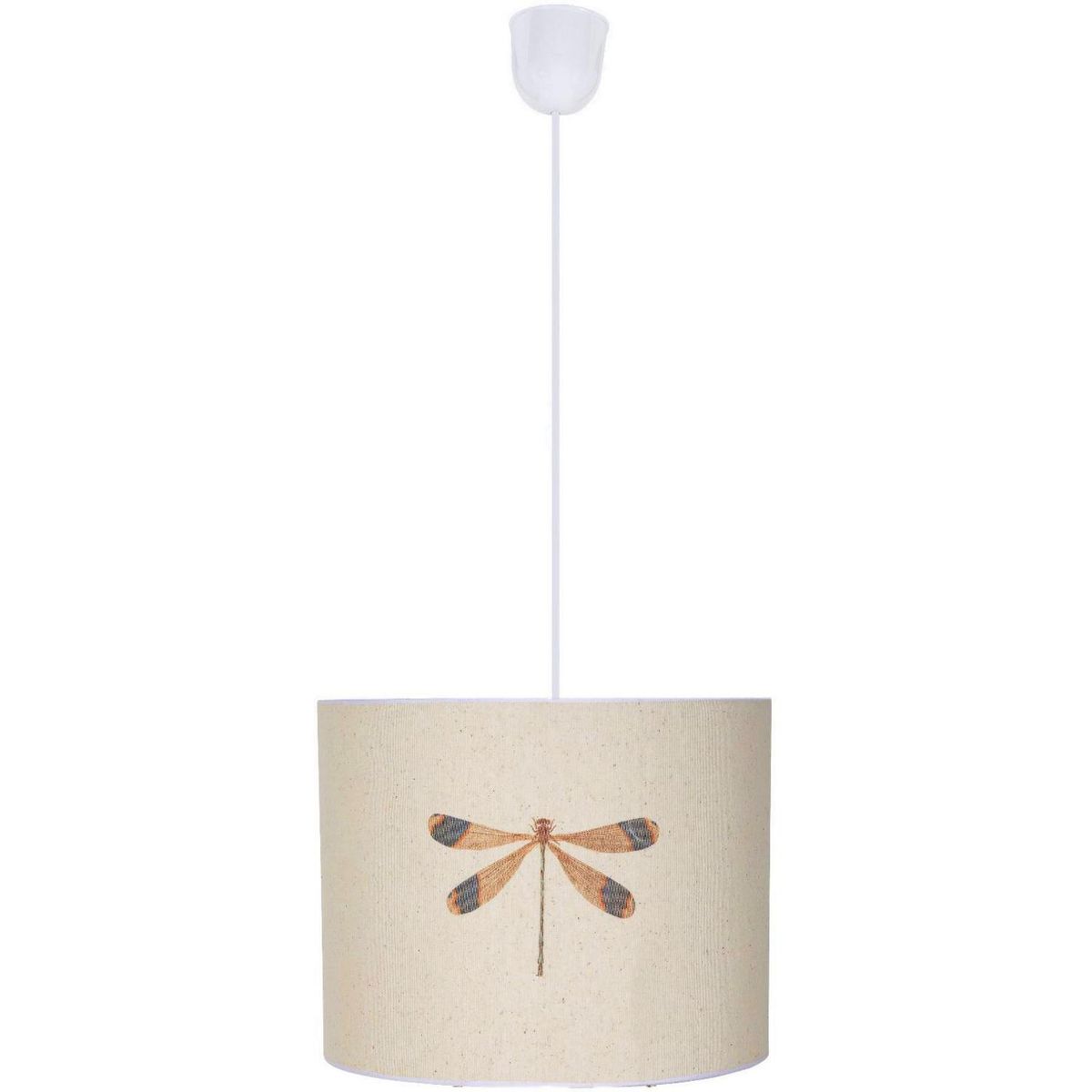 CONCEPT - Lámpara Colgante Libélula Tela Beige
