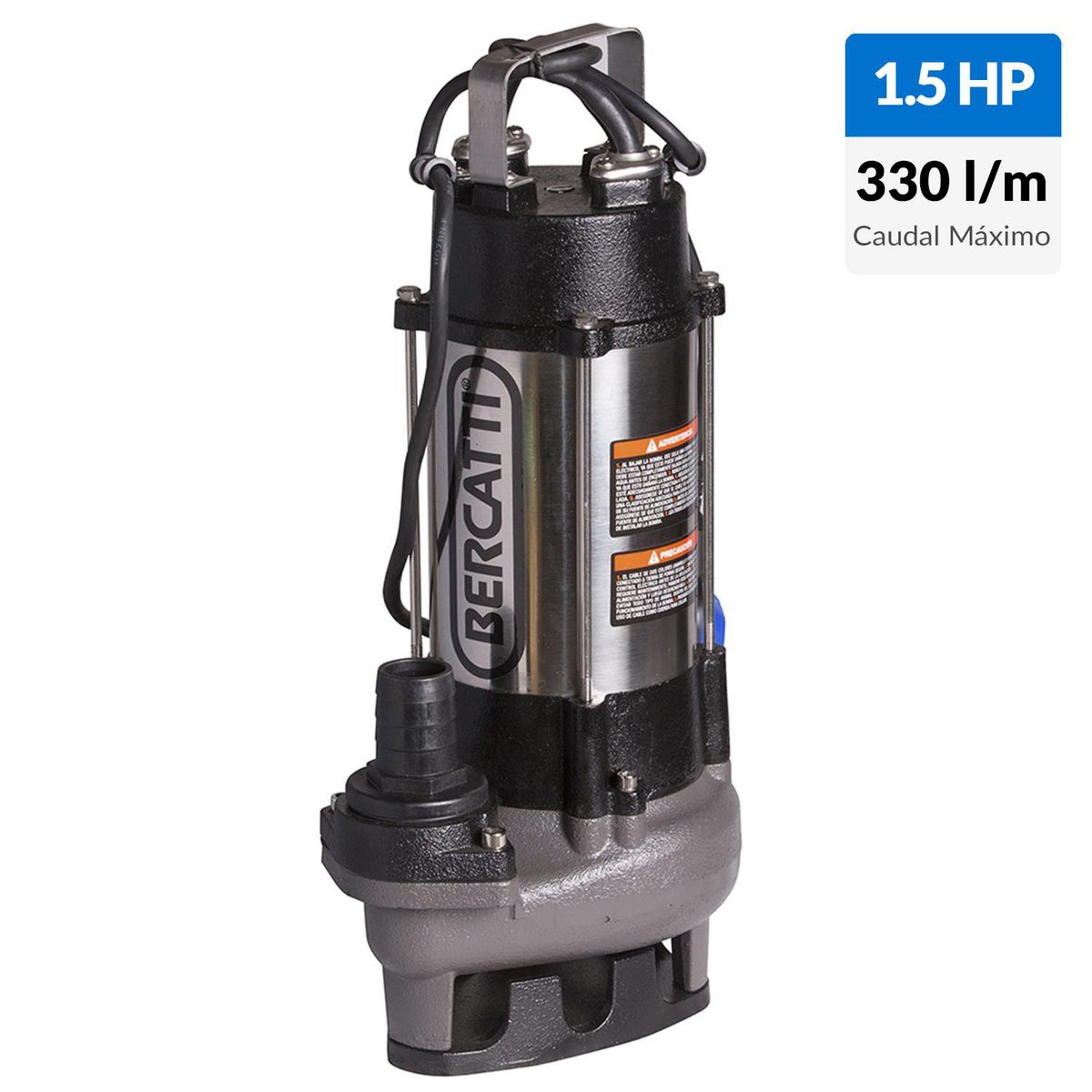 BERCATTI - Electrobomba sumergible 1.5 HP agua sucia