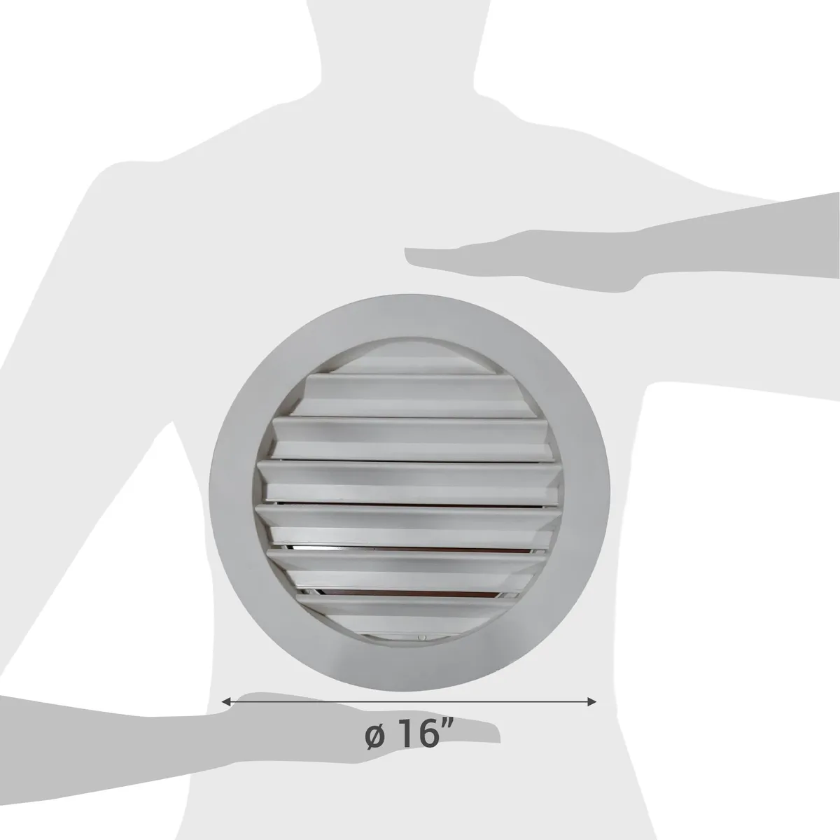 DEVA - Celosía de ventilación circular 16" blanca