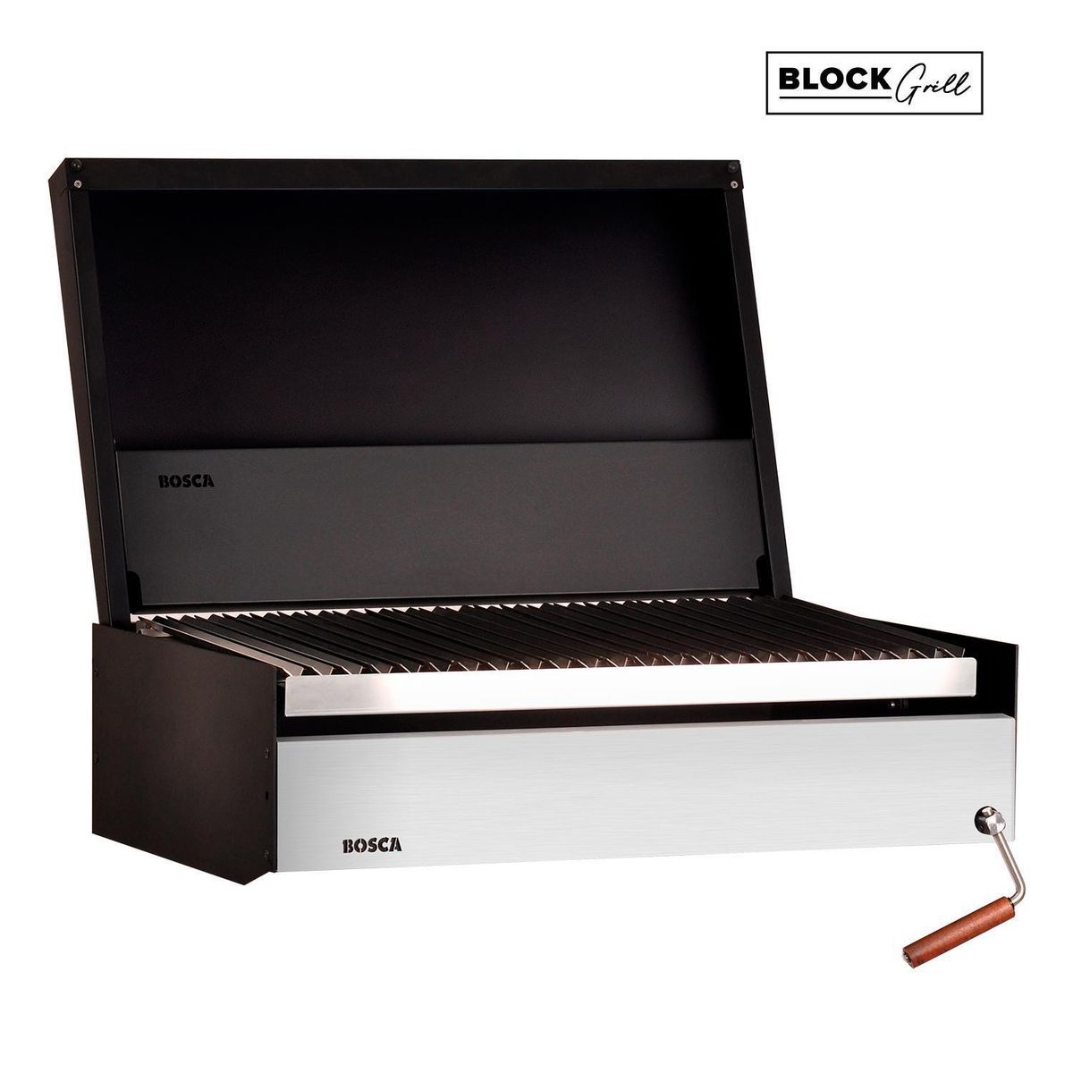 BOSCA - Parilla a Carbón Block Grill 750 Acero Inoxidable
