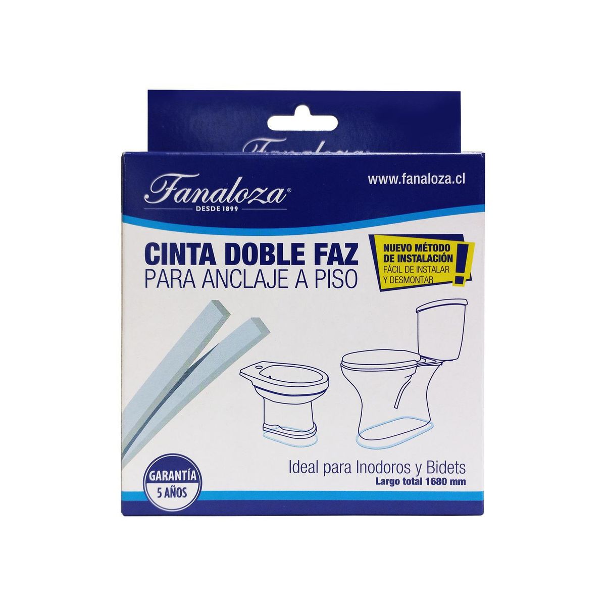 FANALOZA - Cinta doble faz para anclaje a piso