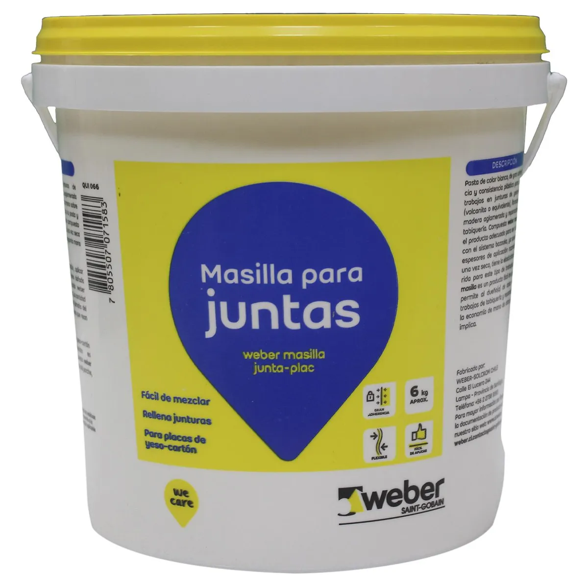 WEBER - Masilla En Pasta Para Junturas Tabiquería 6 Kg