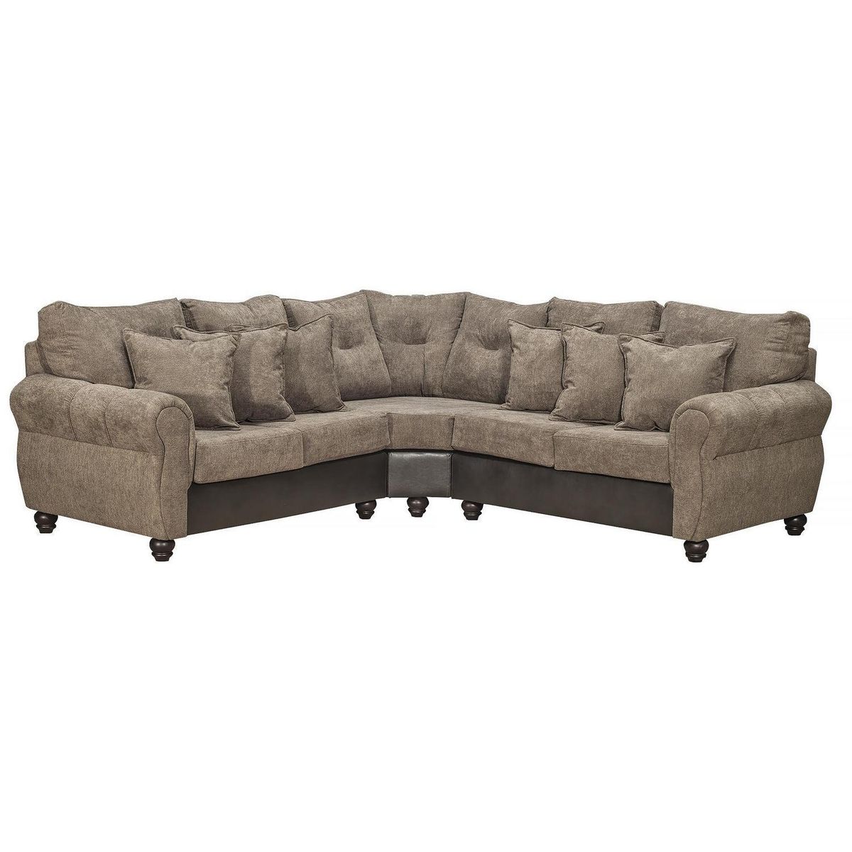 INTERMUEBLES - Sofá Seccional 5 cuerpos Derry 233x96x233 cm Chocolate