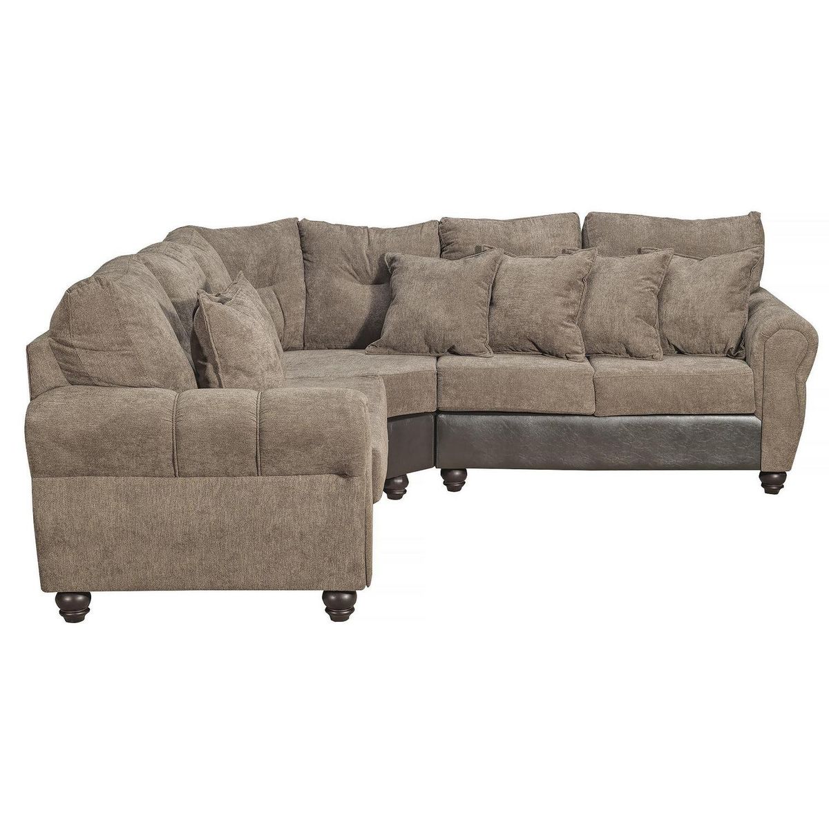 INTERMUEBLES - Sofá Seccional 5 cuerpos Derry 233x96x233 cm Chocolate