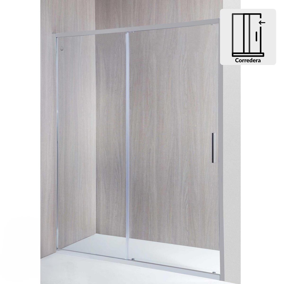 DUSCHY - Mampara premium corredera frontal 130x190 cm