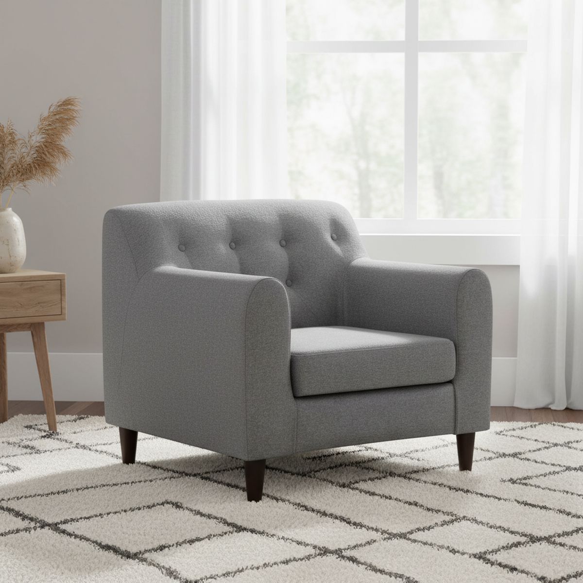 INTERMUEBLES - Poltrona 1 cuerpo Dalí 97x87x80 cm Gris