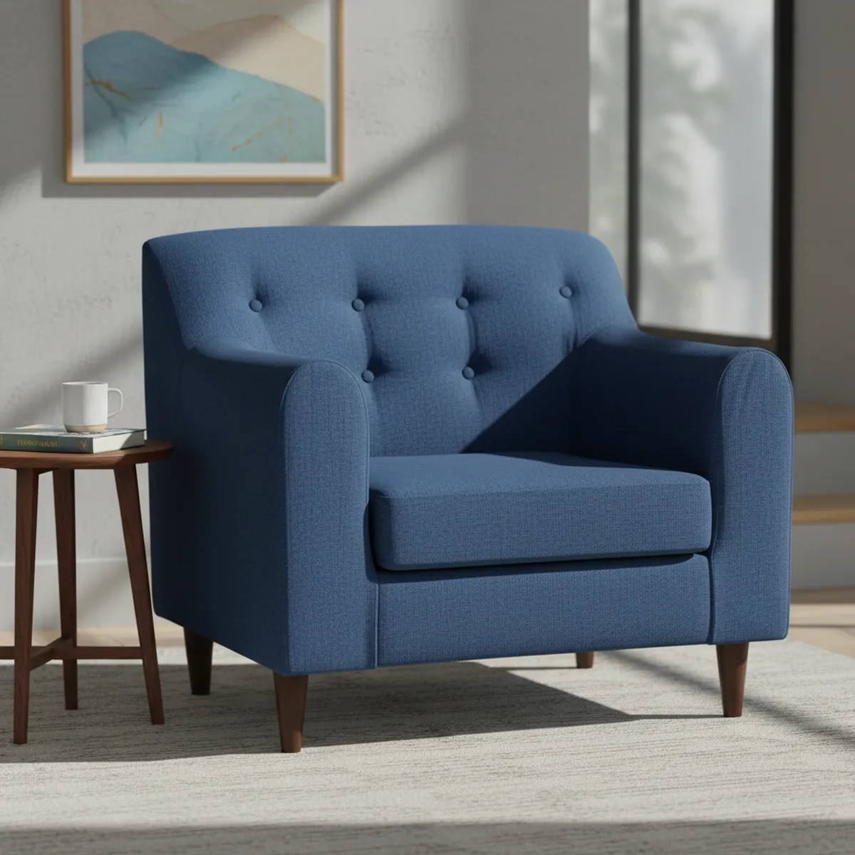 INTERMUEBLES - Poltrona 1 cuerpo Dalí 97x87x80 cm Azul