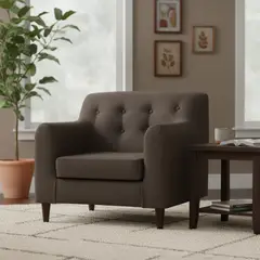 INTERMUEBLES - Poltrona 1 cuerpo Dalí 97x87x80 cm Café