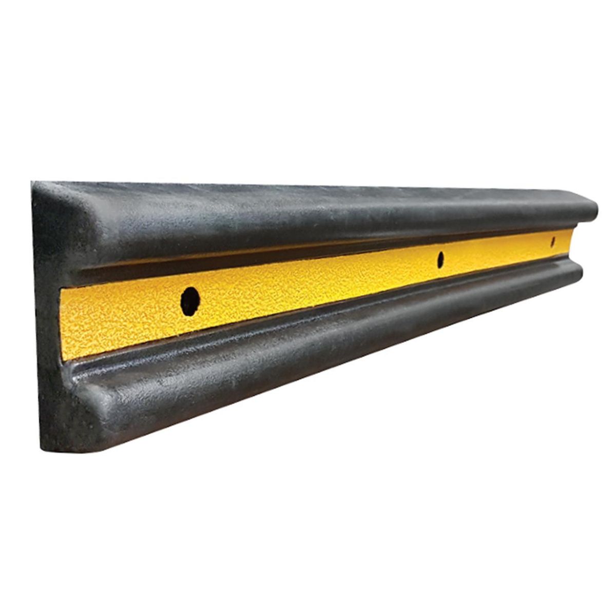 LORENZINI - Protector Pared Goma Negro/Amarillo 100x15x5 cm
