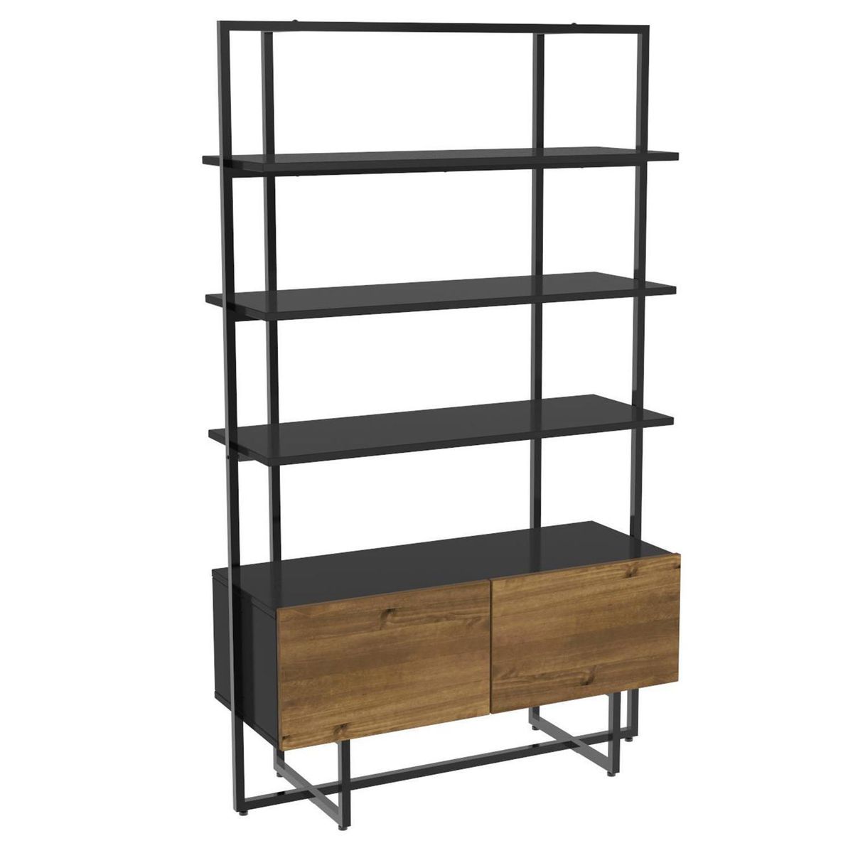 AR DESIGN - Estante Industrial Madera 3 Nivel(es) 104x170x41.2 cm Negro