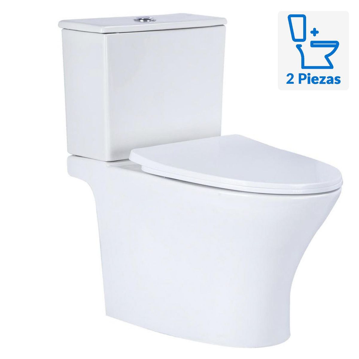 DUSCHY - WC Two piece a Piso 30,5 cm 6 Litros Gotemburgo Blanco