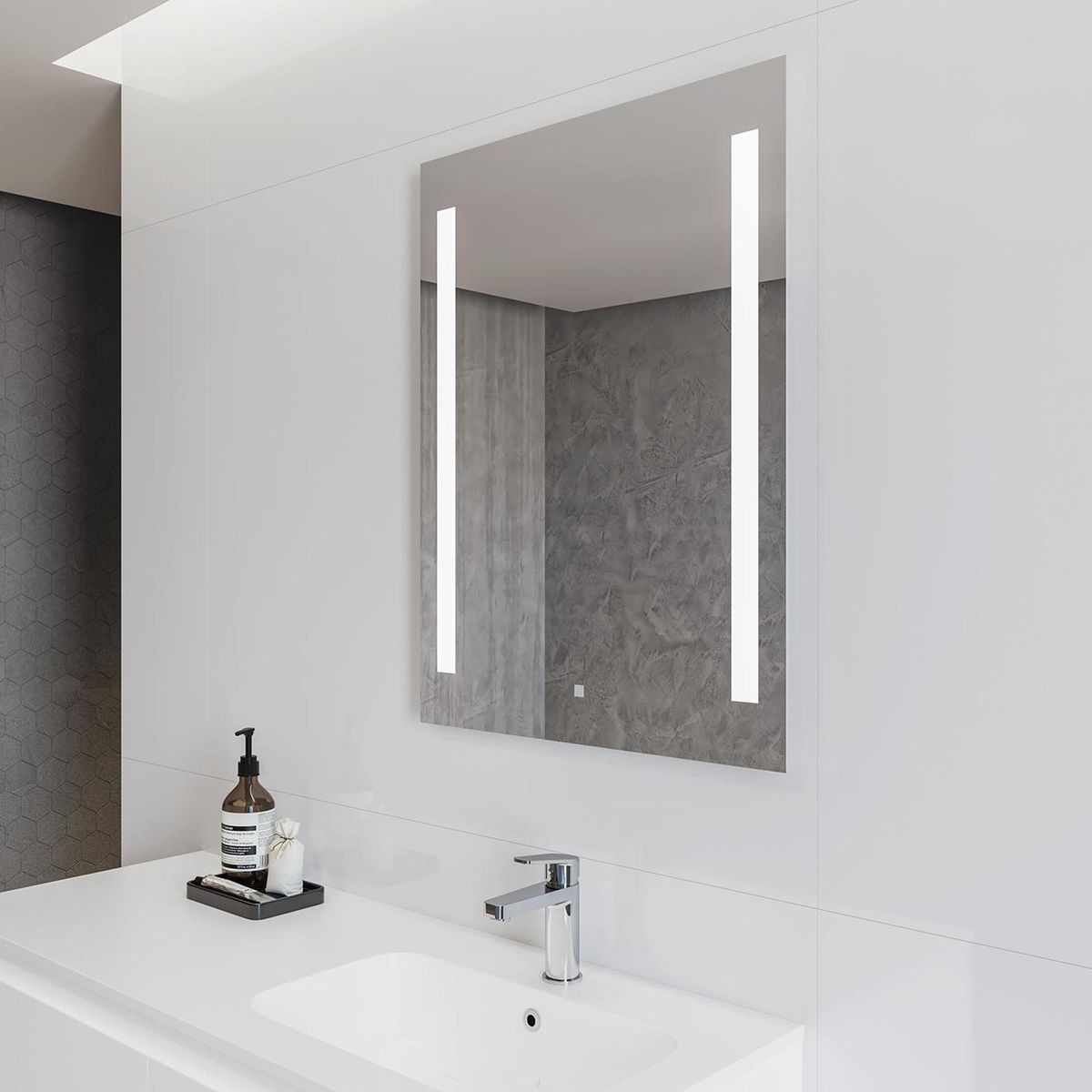 TEKA STROHM - Espejo Inca 80 x 80cm - 2 luz led lateral