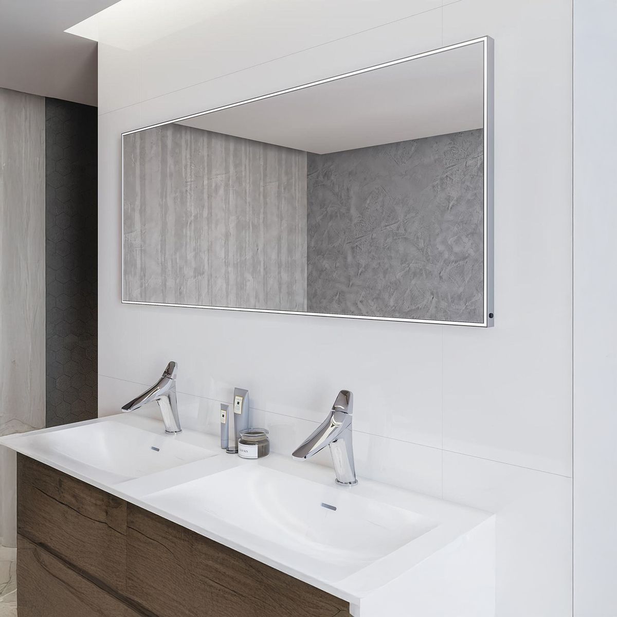 TEKA STROHM - Espejo Sense 120 x 60- marco metalico iluminado