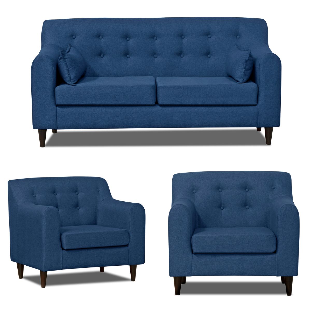 INTERMUEBLES - Living 5 cuerpos Dalí 176x87x80 cm Azul