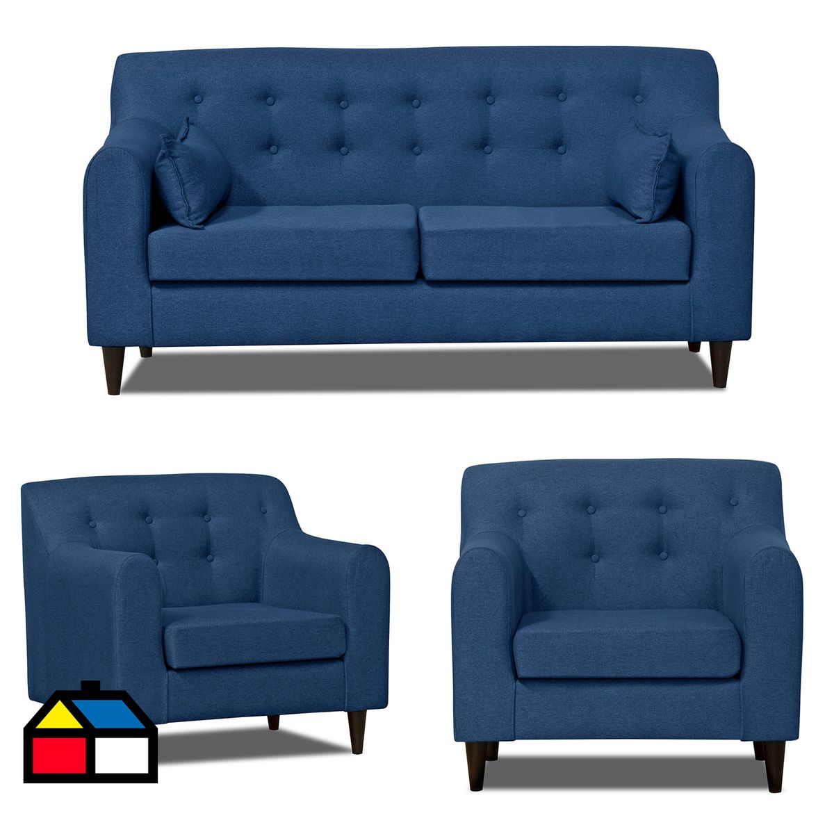 INTERMUEBLES - Living 5 cuerpos Dalí 176x87x80 cm Azul