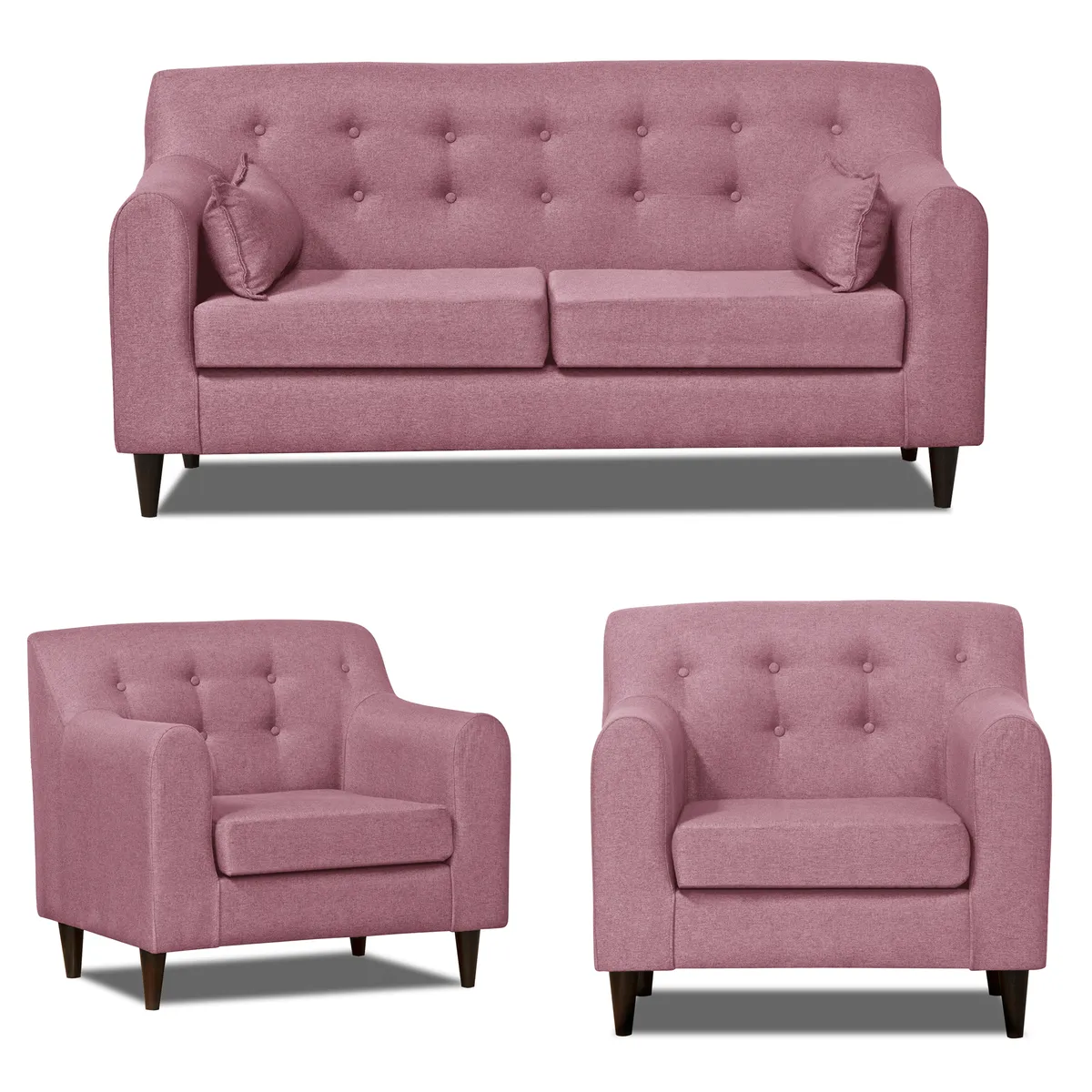 INTERMUEBLES - Living 5 cuerpos Dalí 176x87x80 cm Rosa