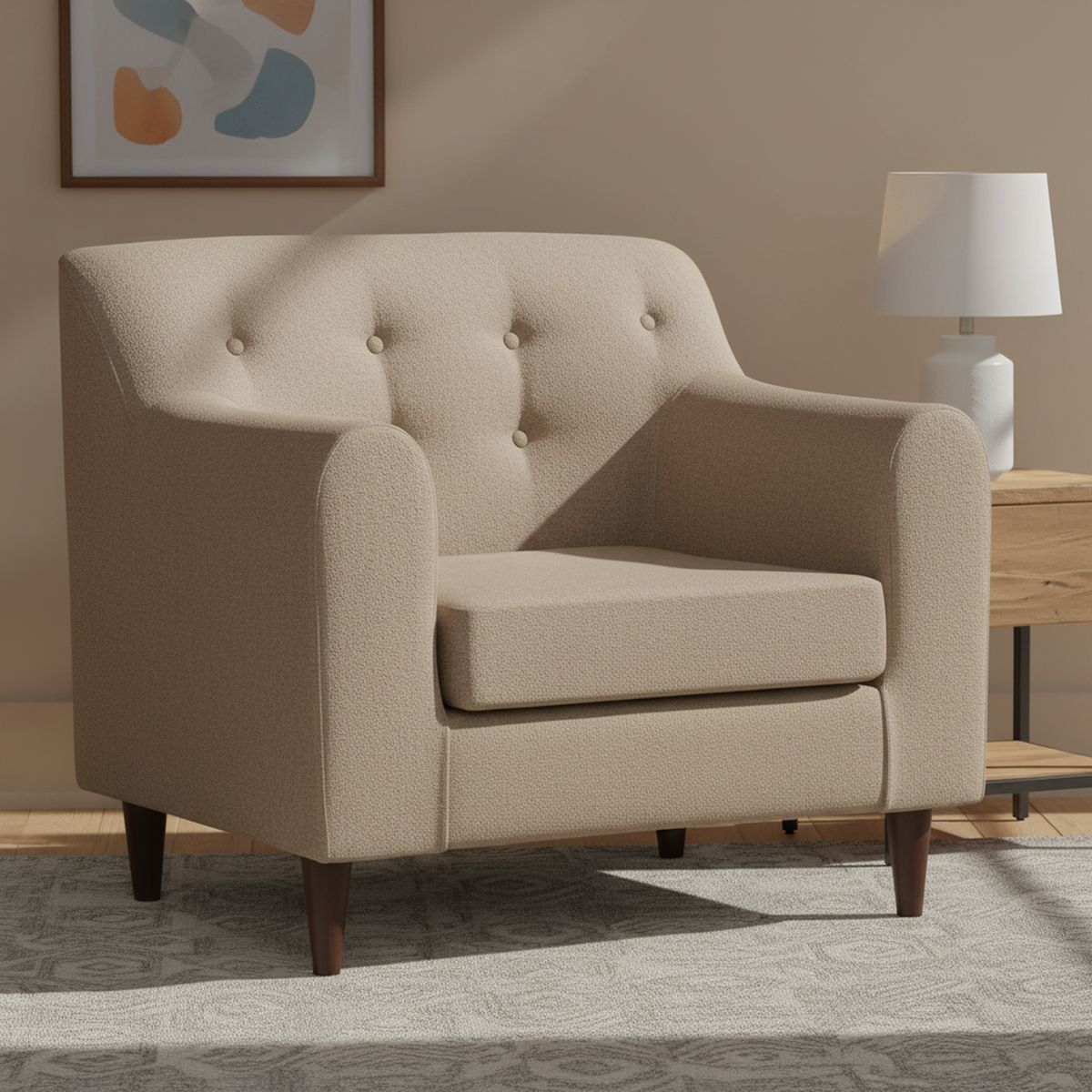 INTERMUEBLES - Poltrona 1 cuerpo Dalí 97x87x80 cm Arena