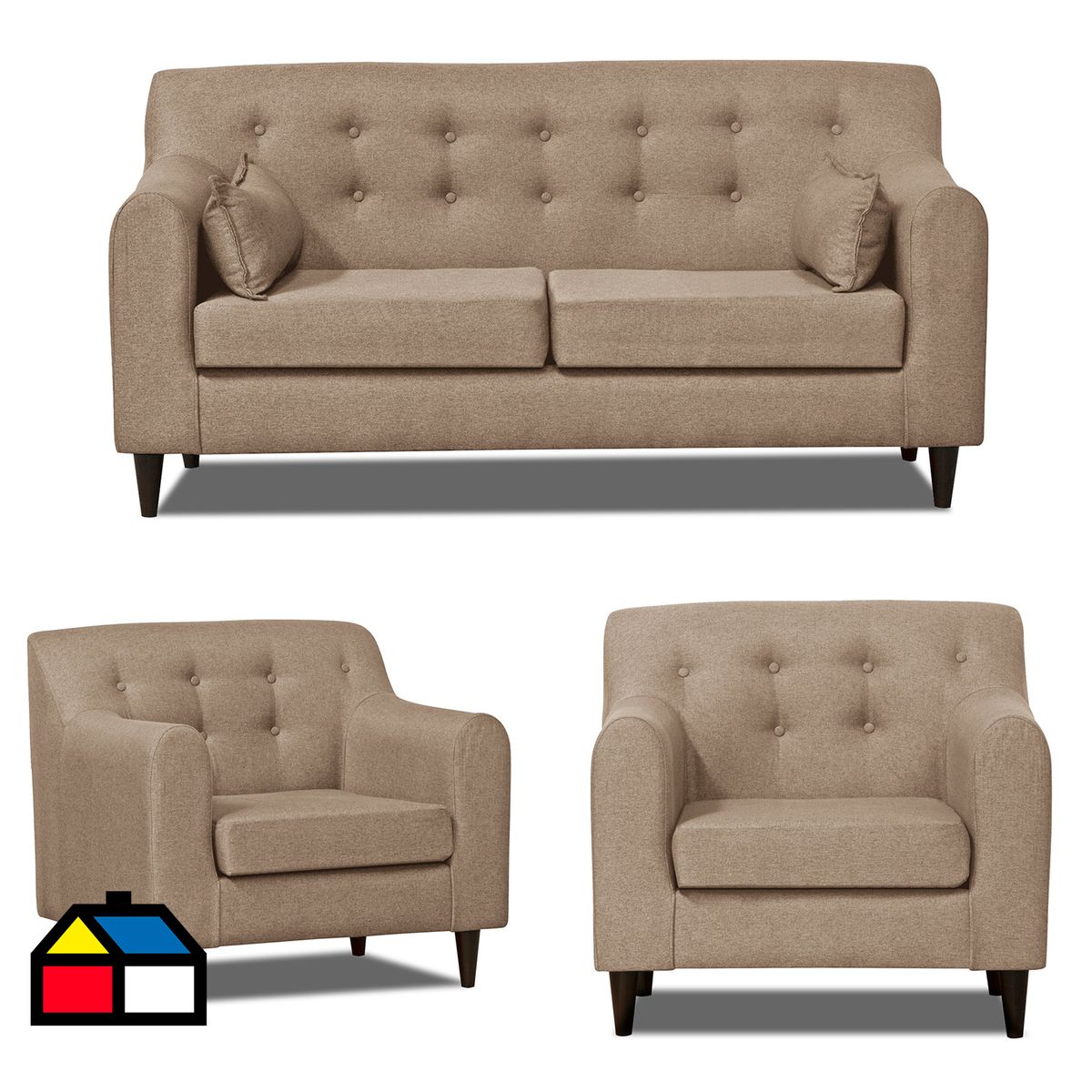 INTERMUEBLES - Living 3 cuerpos Dalí 176x87x80 cm Arena